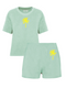 Set Badstof Palm Tree Neon Yellow Velvet